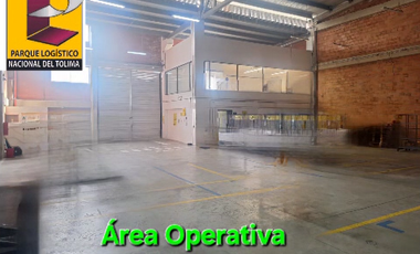ARRIENDO EXCELENTE BODEGA DE 550 m2 EN EL PARQUE LOGÍSTICO NACIONAL DEL TOLIMA