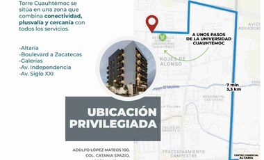 Departamento en Torre Cuahutemoc