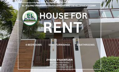 4 Bedrooms- Semi-Furnished House for Rent in Cuayan, Angeles City
