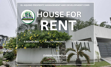 3 Bedrooms- Fully Furnished House for Rent in Cuayan, Angeles City