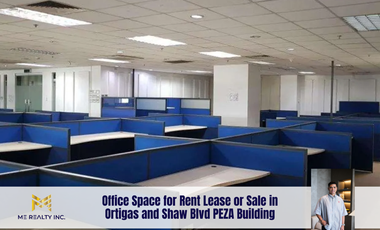 Office Space for Rent Lease or Sale in Ortigas and Shaw Blvd PEZA Building