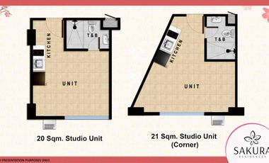 Sakura Residences Studio for Sale Tabok, Mandaue City