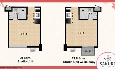 Sakura Residences Studio for Sale Tabok, Mandaue City