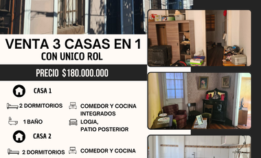 Venta de 3 Casas con único rol, $199.000.000 en plena Avenida Matta, Valparaíso