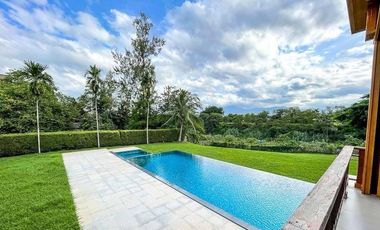 For Rent / Sale Luxury private pool villa along the Ping river and mountain view. Located in making Kaew Subdistrict, Mae Rim District, Chiang Mai.