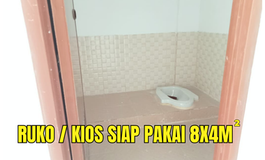 Ruko Kios Komersial Siap Pakai 1 Lantai, Ukuran 8 x 4 Meter Palembang