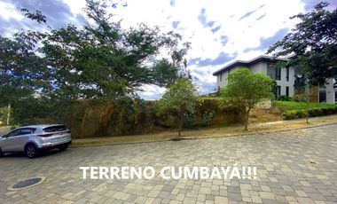 HERMOSO TERRENO DE VENTA EN URBANIZACIÓN DE LUJO CUMBAYA!!