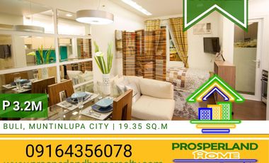 FOR SALE: ELBOW-STUDIO UNIT IN BULI, MUNTINLUPA
