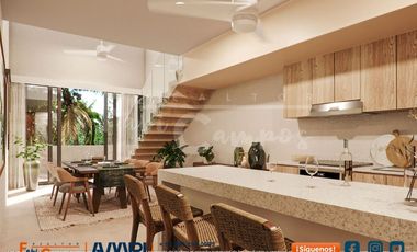 Departamento de 3 recámaras y 2 pisos en venta, a 3 calles de la playa de Chelem