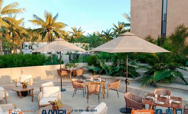 Departamento de 2 recámaras a 3 calles de la playa de Chelem