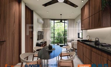 Departamento de 1 recámara en venta en Temozón Norte entrega en febrero de 2028