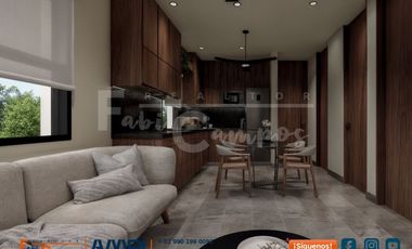 Departamento de 1 recámara en venta en Temozón Norte entrega en febrero de 2028