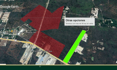 Terreno en venta en Mérida Yucatán frente a la Carretera Mérida - Cancún
