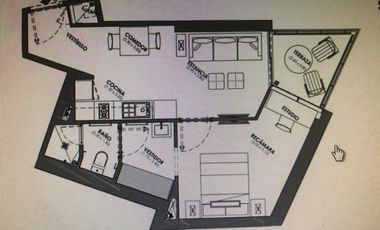 Departamento en renta amueblado sobre la Vía Atlixcáyotl