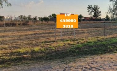Venta Terreno Campestre Residencial al Norte de Aguascalientes Fraccionamiento San Carlos a 25 minutos de la Ciudad