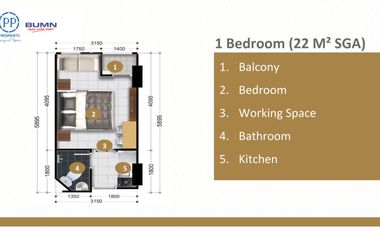 APARTEMEN SPEKTACULAR DI SEMARANG 1 KAMAR TIDUR PROMO HEMAT SPESIAL SEPTEMBER