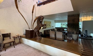 Casa con departamento rodeados de jardín