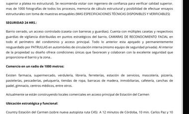 LIQUIDA DUEÑO DIRECTO, VENTA, ESCRITURA Y ENTREGA INMEDIATA, VER YOU TUBE (COUNTRY ESTACION DEL CARMEN)