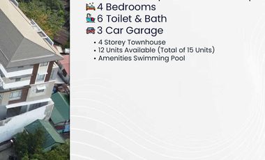 Brand New 4-Storey Townhouse for Sale – Tomas Morato, Quezon City