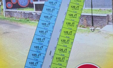 Promo Tanah kavling Murah Jambearjo Tajinan Malang SHM Split siap bangun