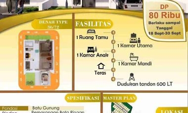 DIJUAL PERUMAHAN MURAH SUBSIDI DEKAT GUDANG RUMPUT LAUT KARIANGO MAROS