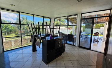 CASA DE CAMPO EN COTO CARRETERA A CHAPALA 4 RECS TERRAZAS Y ALBERCA.