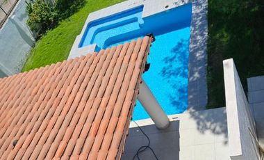 CASA DE CAMPO EN COTO CARRETERA A CHAPALA 4 RECS TERRAZAS Y ALBERCA.