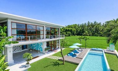 LEASEHOLD | LUXURY 5-BEDROOM VILLA WITH RICE FIELD VIEWS - TANAH LOT
