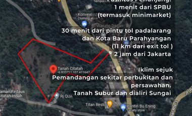 DIJUAL KAVLING STRATEGIS DEKAT KOTA BARU PARAHYANGAN CITATAH, PADALARANG