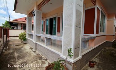 Single-storey detached house for sale, 60 sq.w.3 bedroomsThe Sun Home Village, Near Map Ta Phut Industrial Estate, Noen Phra, Rayong