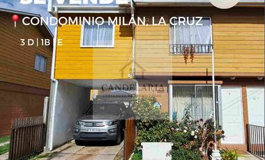 OPORTUNIDAD,  SE VENDE CASA EN CONDOMINIO MILAN, COMUNA LA CRUZ, QUINTA REGION
