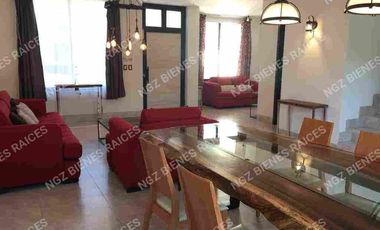 CASA EN RENTA AMUEBLADA EN AMBERES RESIDENCIAL CERCA DEL LUX, IBERO, BOULEVARD MORELOS / AMUEBLADA