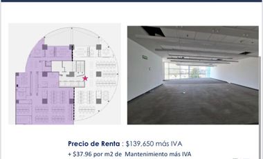 SE RENTA OFICINA PISO 3 TORRE JV III ANGELOPOLIS 399 M2