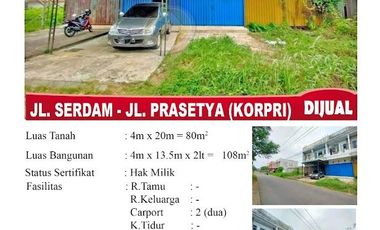 Ruko Serdam Jl.Prasetya - Korpri (Bangunan Tinggi) Beton