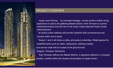 3 Bedroom Penthouse Unit for Lease in Park Terraces