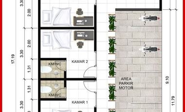 Jl. Kaliurang Km. 8 Sleman Kost Dijual Jogja 9 Kamar Tidur Legalitas SHM Dekat Kampus UGM