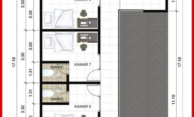 Jl. Kaliurang Km. 8 Sleman Kost Dijual Jogja 9 Kamar Tidur Legalitas SHM Dekat Kampus UGM