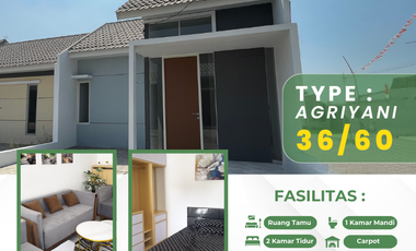 Rumah eksklusif Agriyani 36/60 Blok D4 No. 16 di Kejayan Pasuruan – lokasi strategis, desain modern UTJ cuma 500 ribu.
