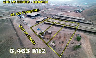 VENTA DE TERRENO INDUSTRIAL EN CARABAYLLO DE 6463 M2