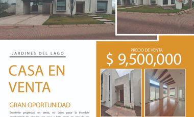 CASA EN VENTA JARDINES DEL LAGO EN AGUASCALIENTES
