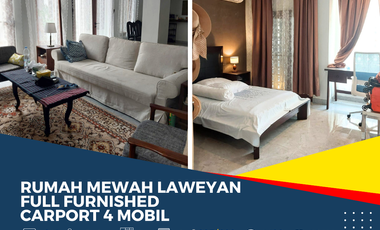 Luxury House for Rent in Laweyan Fully Furnished, 4-Car Carport