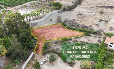 VENTA DE TERRENO PARA CASA DE CAMPO EN HUARAL DE 1,070 M2