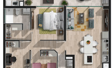 Departamento en la Florida 3d+2b 89,32 m2 valor 5849 uf solo con un 5% de pie