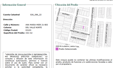 CASA EN LA DEL VALLE NORTE BENITO JUAREZ REMATE  BANCARIO