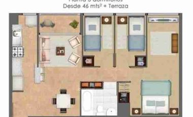 Vendo departamento cond. hermanos Maristas, Los Andes con estacionamiento