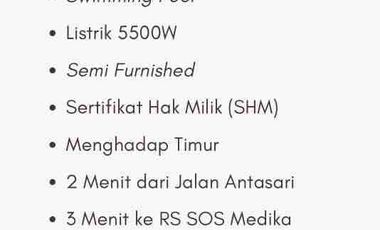 Rumah Mewah Ada Kolam Renang Antasari