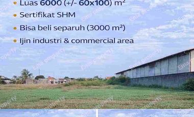 Lokasi strategis, harga murah . dijual lahan di By pass Krian