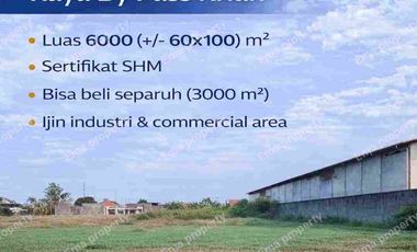 Lokasi strategis, harga murah . dijual lahan di By pass Krian