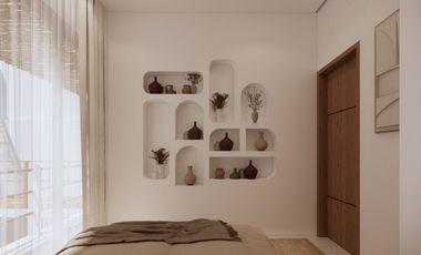 Nuansa resort tropis yang hangat serta dipadukan dengan nuansa pedesaan yang tenang sejuk