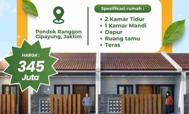 Rumah Murah Cipayung Cilangkap Munjul Cibubur Jakarta Timur, Akses Motor Lokasi Strategis | WA 0812-9359-----